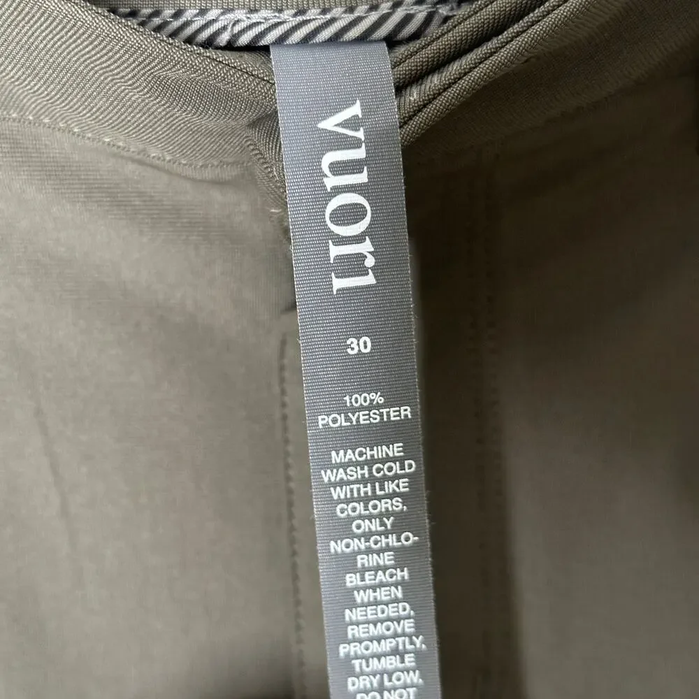 VUORI Meta Pant Athletic Slim Fit Dark Oregano Green Sz 30 x 30 $138 {T34}